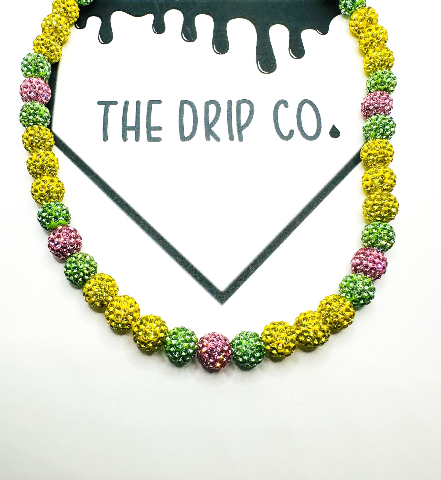 Lemon Shake Up Rhinestone Necklace