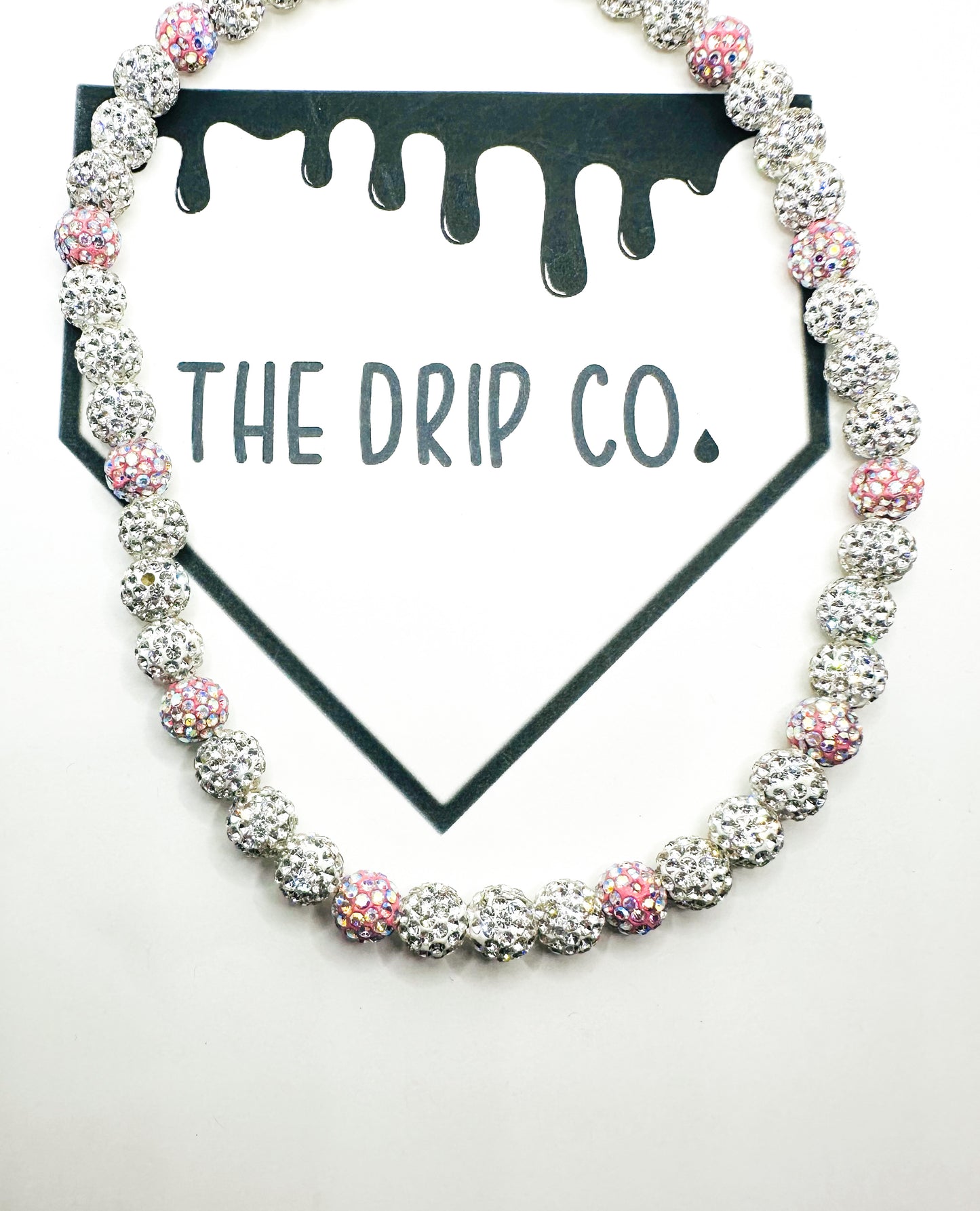 Cake Batter Rhinestone Necklace