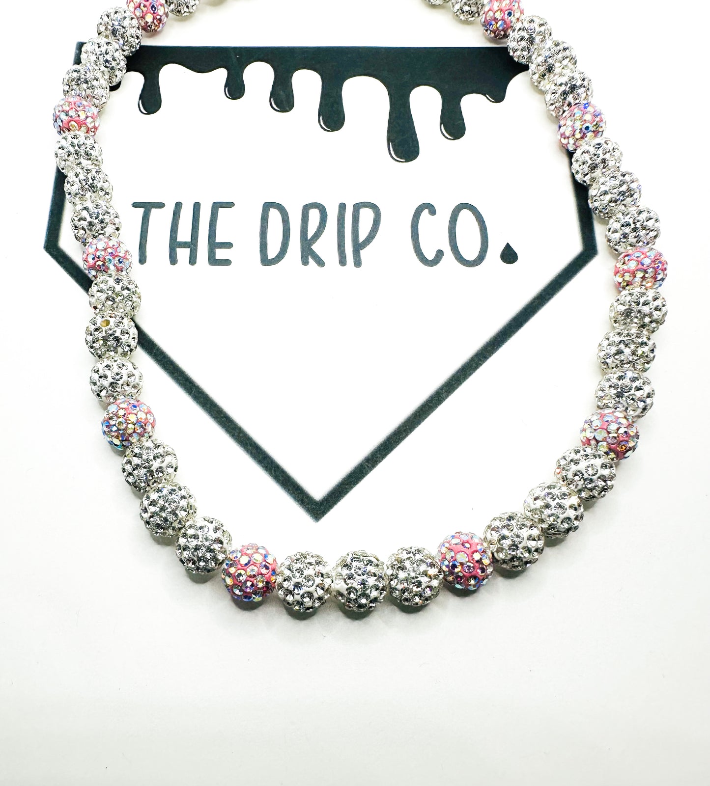 Cake Batter Rhinestone Necklace