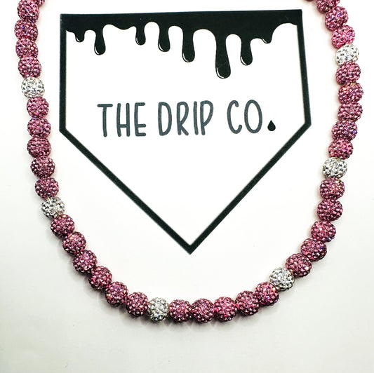 Breast Cancer Awareness Rhinestone Necklace