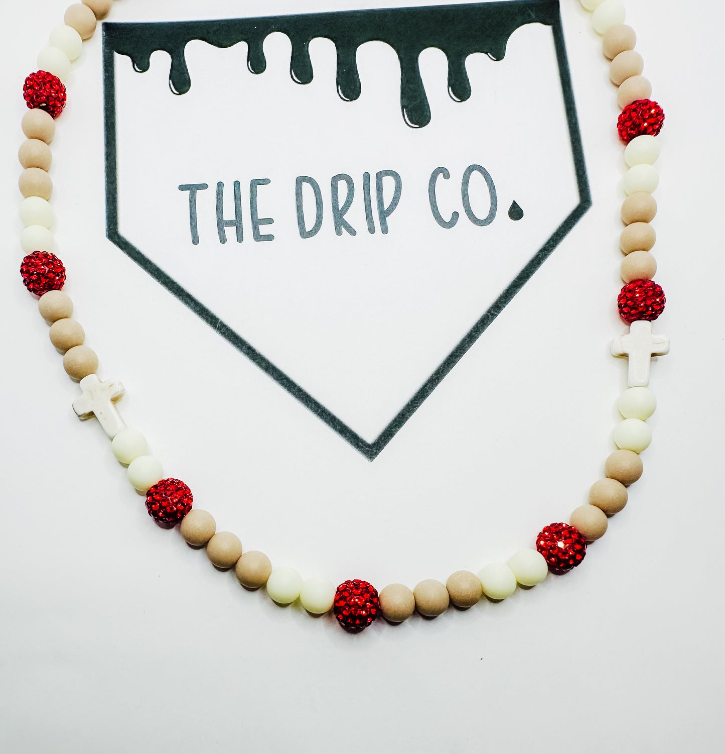 Cream & Crimson Necklace