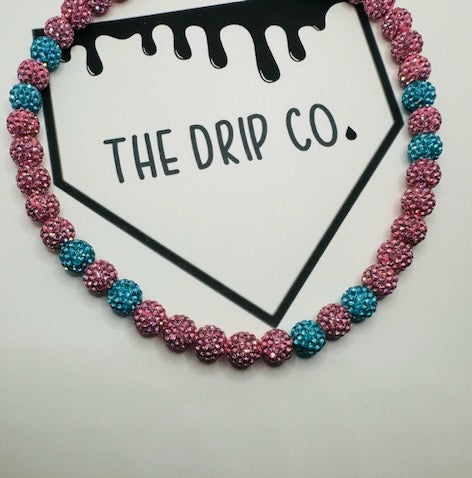 Cotton Candy Rhinestone Necklace